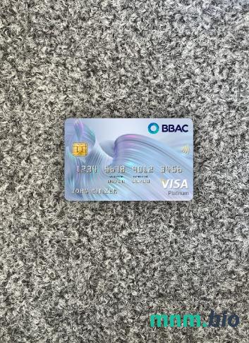 Lebanon BBAC visa platinum card wygląd fotograficzny skan PSD + zdjęcie